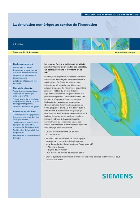 La simulation numÃ©rique au service de l'innovation - Siemens PLM ...