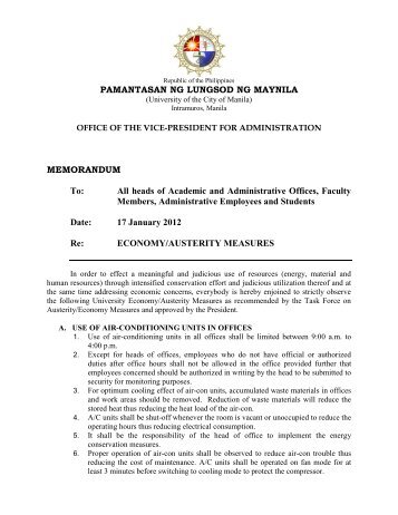 Economy and Austerity Measures.pdf - Pamantasan ng Lungsod ng ...