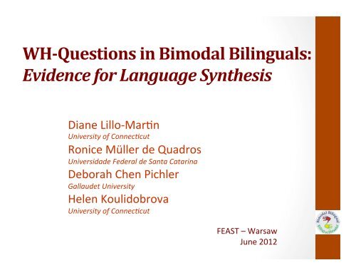 WH-âQuestions in Bimodal Bilinguals: Evidence for Language ...