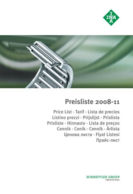 Preisliste 2008-11 INA
