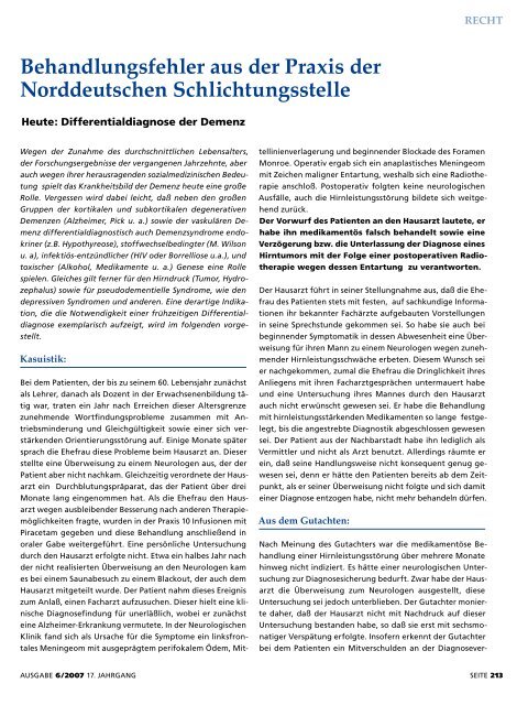 Ärzteblatt Juni 2007 - Ärztekammer Mecklenburg-Vorpommern