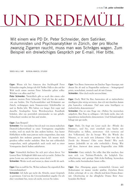 Dr. Peter Schneider Dr. Peter Schneider - Willi NÃ¤f