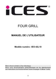 Manuel d'utilisation IEO-42L10 - Ices Electronics