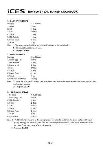 Livre de recette - Ices Electronics