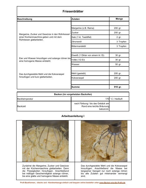 FriesenblÃ¤tter - Backen wie die Profis