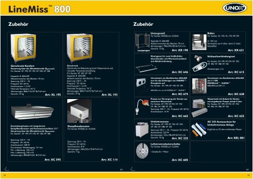 UNOX LineMiss - KARSCH Back & Gastro Fachhandel