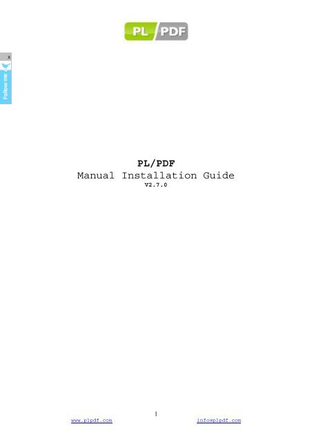 PL/PDF Manual Installation Guide