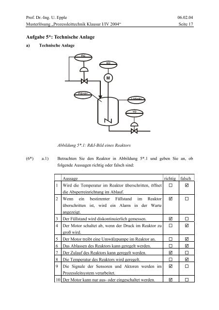 Aufgabe 1: Prozessbeschreibung und -eigenschaften