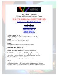 2013 ACDA National Conference Schedule of Events - Pacific ...