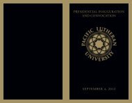 PLU Campus Map - Pacific Lutheran University