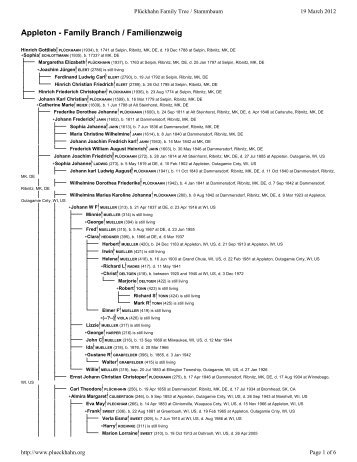 Family Tree Outline - Plueckhahn.org