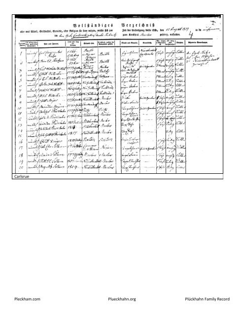 PlÃ¼ckhahn Census Records A. Introduction The ... - Plueckhahn.org