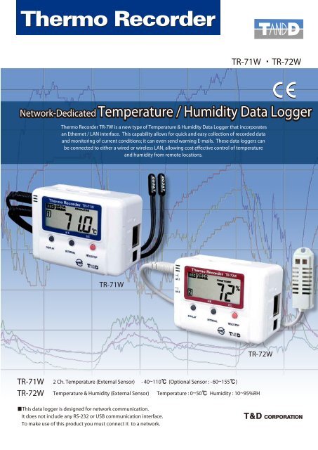 Network-Dedicated Temperature / Humidity Data Logger Network ...