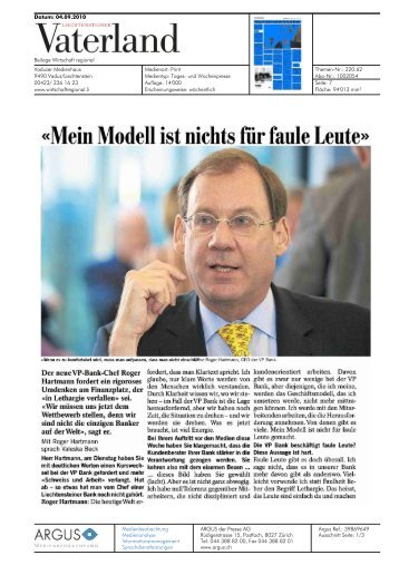 «mein Modell ist nichts für faule Leute»