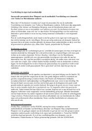 verslag Presentatie methodiek Voorlichting over ... - Pluspunt