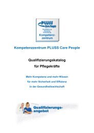 Qualifizierungsangebote Care People - PLUSS