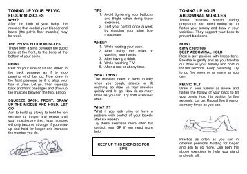 toning up your pelvic floor muscles - Plymouth Hospitals NHS Trust