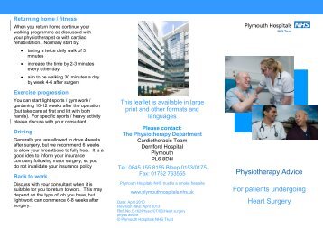 Physiotherapy Advice For patients undergoing Heart Surgery