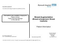 Breast augmentation patient information leaflet - Plymouth Hospitals