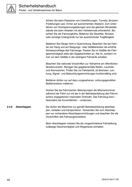 Sicherheitshandbuch - Putzmeister Akademie