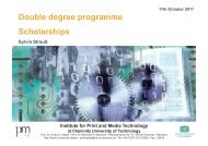 Double degree programme Scholarships