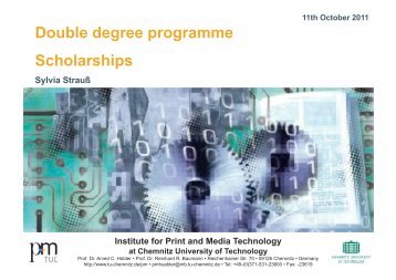 Double degree programme Scholarships