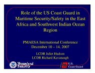 Role of the US Coast Guard in Maritime Security/Safety in ... - PMAESA