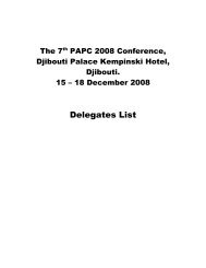 Congestion workshop delegates list - PMAESA