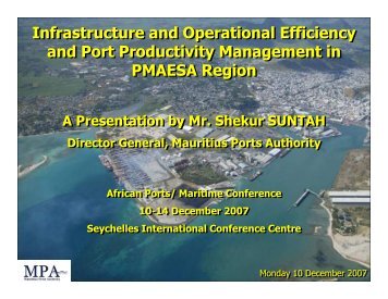 Infrastructure and Operational Efficiency and Port ... - PMAESA