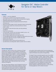 Navigator-ISA Motion Card Datasheet - Performance Motion Devices