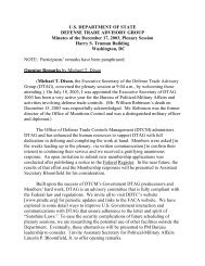 Minutes - Directorate of Defense Trade Controls - US Department of ...