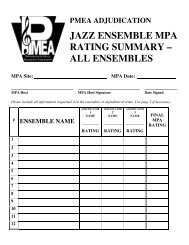 Rating Summary Form â Jazz Ensemble â All