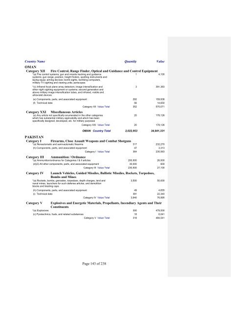 2007 Section 655 Report - Directorate of Defense Trade Controls