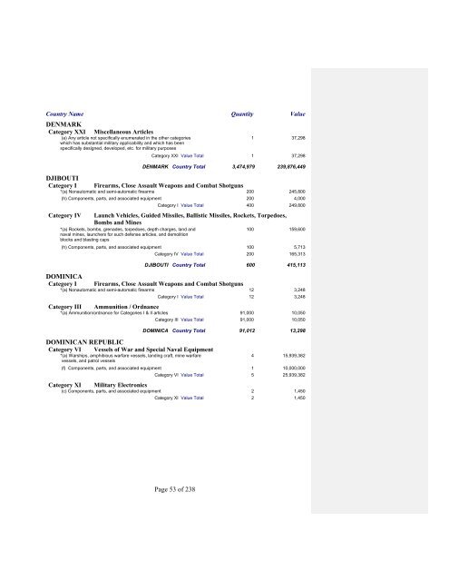 2007 Section 655 Report - Directorate of Defense Trade Controls