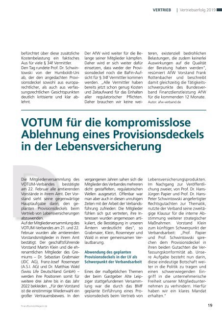 VERTRIEBSERFOLG 2019 - das eMagazin!