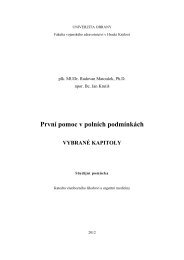 Skripta-První pomoc v poli, Vybrané kapitoly - Fakulta vojenského ...