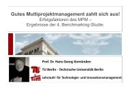 Gutes Multiprojektmanagement zahlt sich aus!