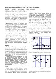 Measurements of aerosol optical depth in the French ... - PMOD/WRC