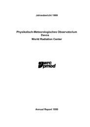 Physikalisch-Meteorologisches Observatorium Davos ... - PMOD/WRC