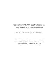Report of the PMOD/WRC-COST Calibration and Intercomparison of ...