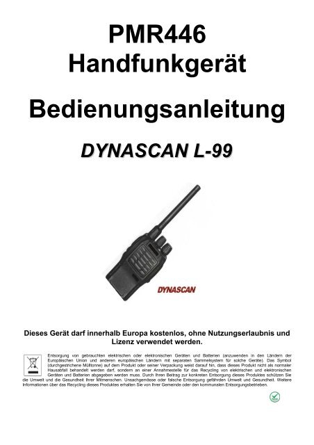 Handbuch Dynascan L-99