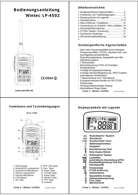 Handbuch Wintec LP-4502 als pdf-file