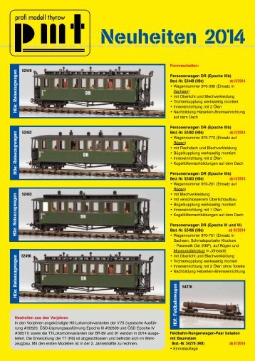 Neuheiten 2014 - Pmt