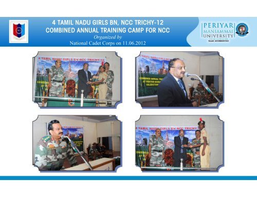 4 tamil nadu girls bn, ncc trichy-12 combined annual ... - Pmu.edu