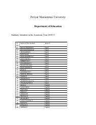 Students Admitted in the Academic Year 2010-11 - Pmu.edu