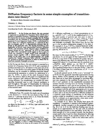 Diffusion frequency factors in some simple examples of transition ...