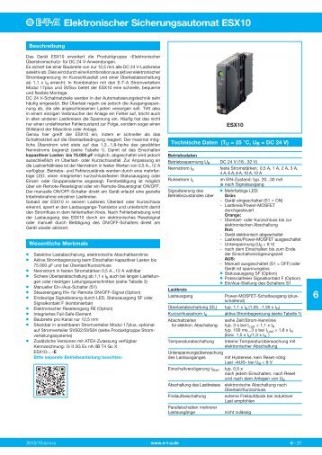 Elektronischer Sicherungsautomat ESX10 6 - ETA