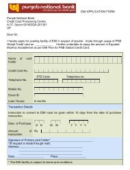 emi application form - PNB Global Credit Cards