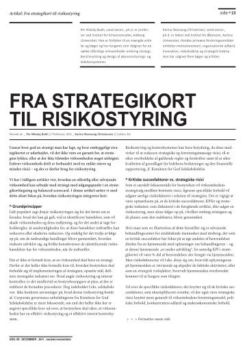 Fra strategikort til risikostyring - Per Nikolaj Bukh, professor i ...