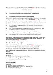 Teilnahmebedingungen für die Förderinitiative - Sparkasse Lüneburg